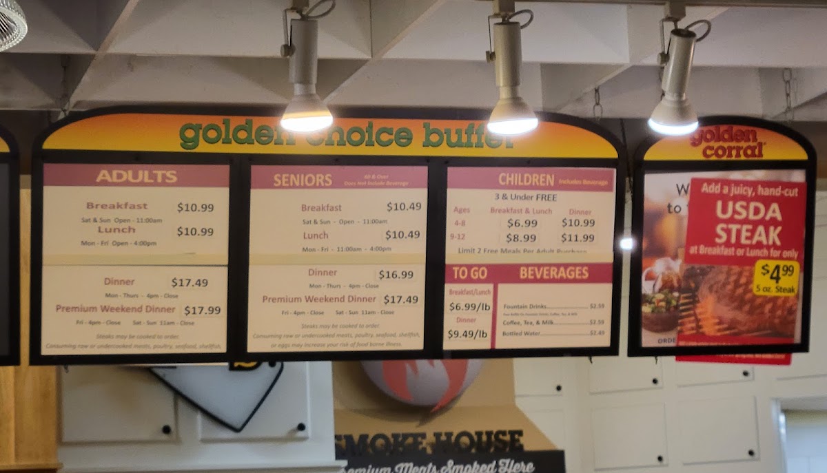Menu - Golden Corral Buffet & Grill photo 6