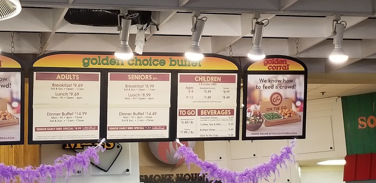 Menu - Golden Corral Buffet & Grill photo 7